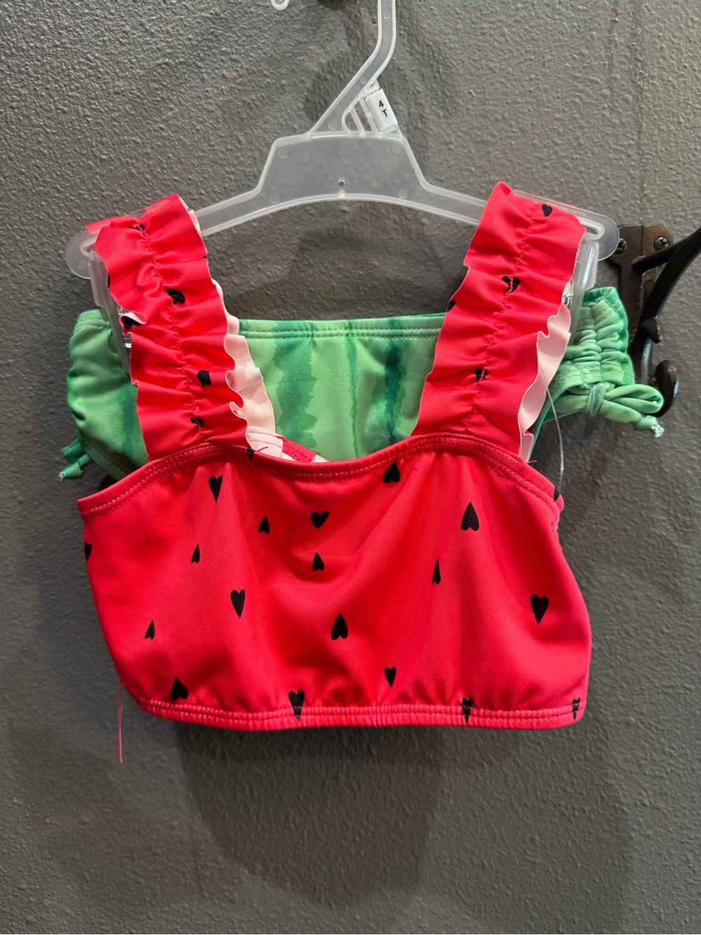 Pink Platinum Girls' Pink & Greenii Swim Top